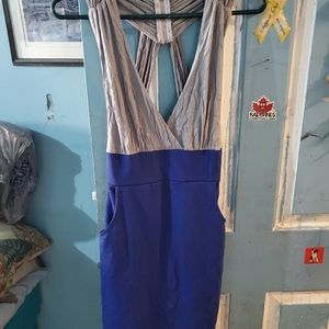 Size M-L blue and grey dress